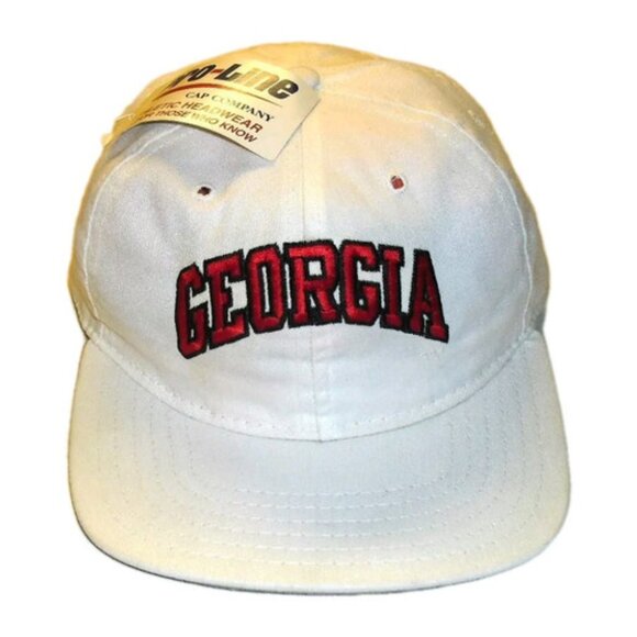 Georgia Bulldogs Vintage 90s Mens Original Pro Line Strapback hat Leather Strap - Picture 1 of 4